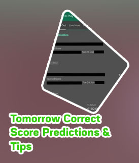 Tomorrow fixed matches correct score